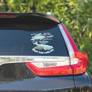 Autocollant d'art de baleine blanche personnalisé