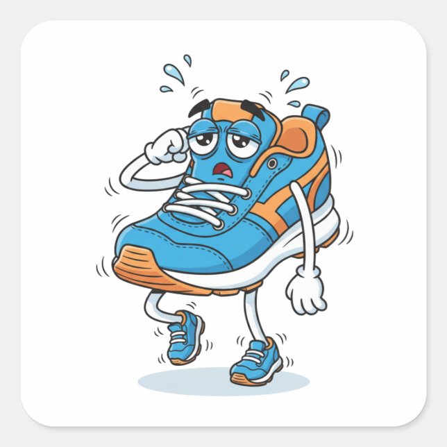 Autocollant d'art de bande dessinée de chaussure d (Devant)