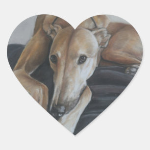 Autocollant d'art de chien de lévrier