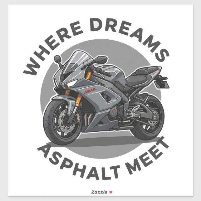 Autocollant d'art de moto à deux roues (Feuille)