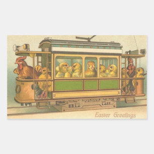 Autocollant d'art de Pâques vintage