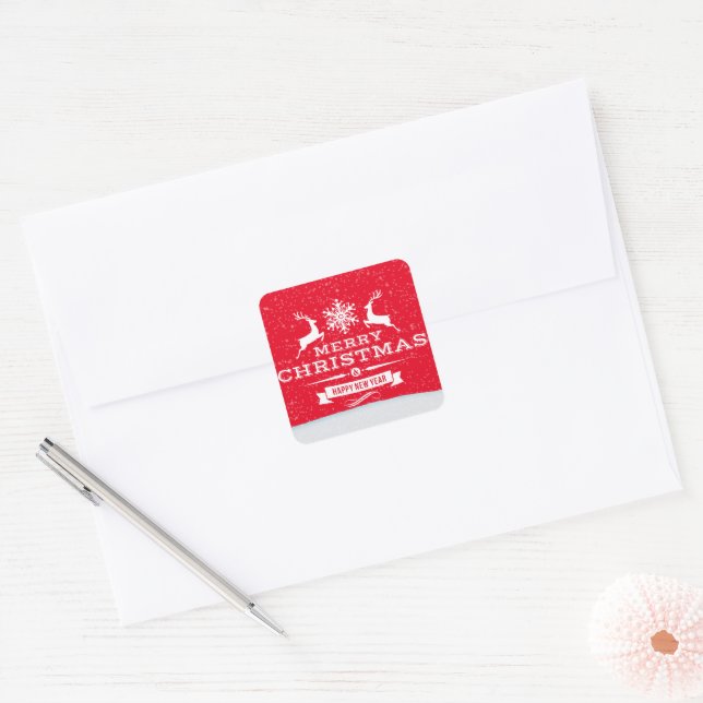 autocollant d'art de rennes de Noël (Enveloppe)