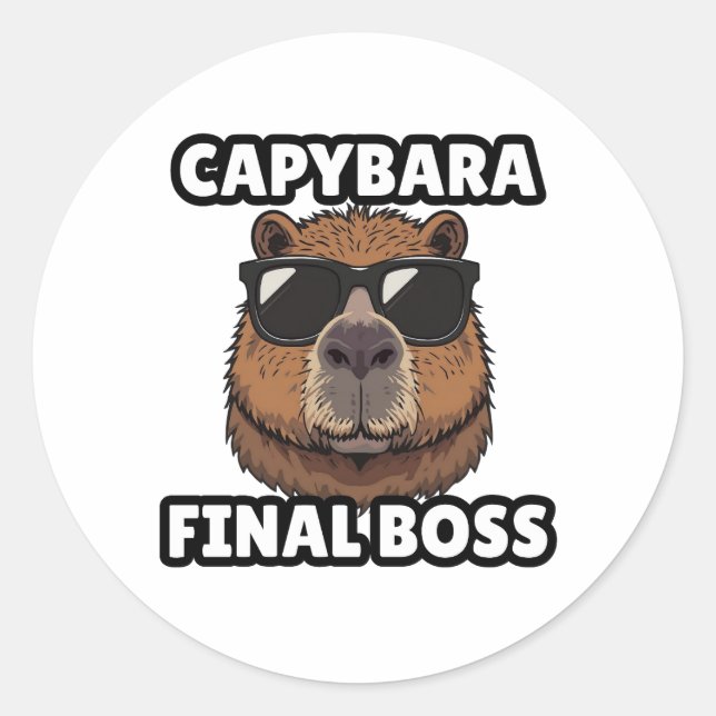 Autocollant d'art du boss final Capybara (Devant)