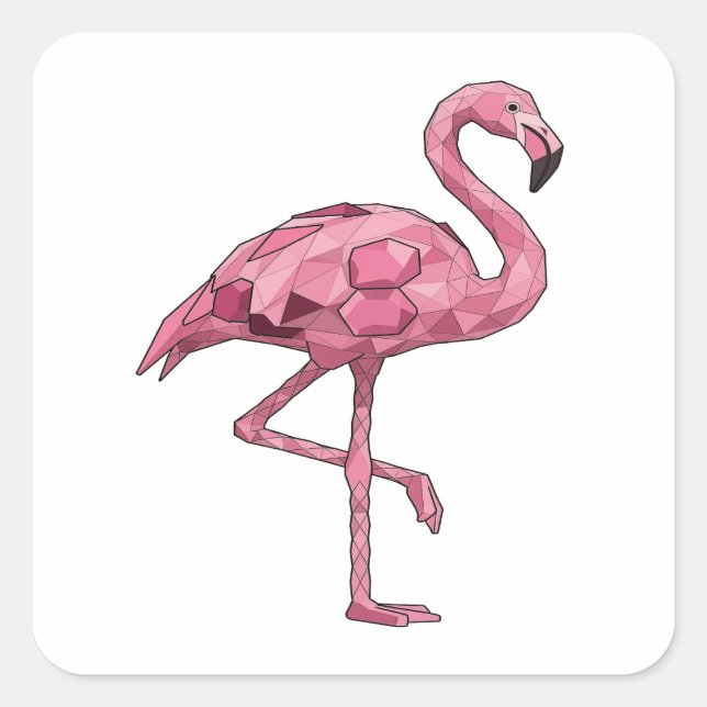 Autocollant d'art FLAMINGO rose vif (Devant)