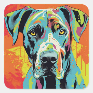 Autocollant d'art graphique Pop Art abstrait de Gr