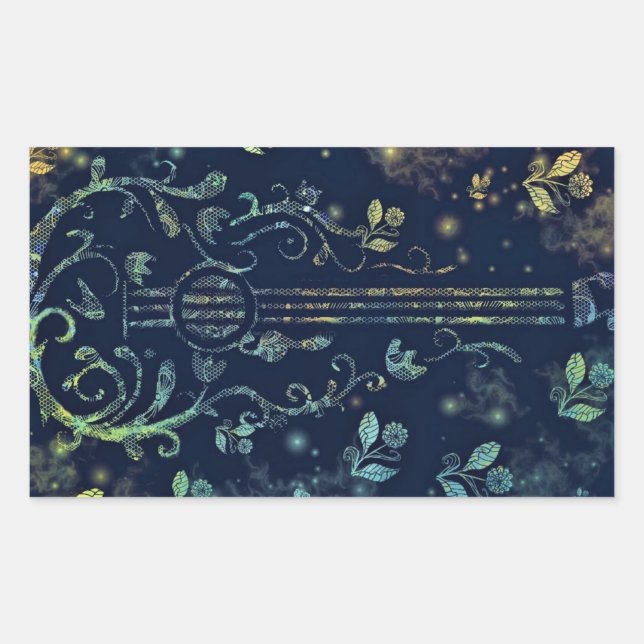 Autocollant d'art guitare aux fleurs (Devant)