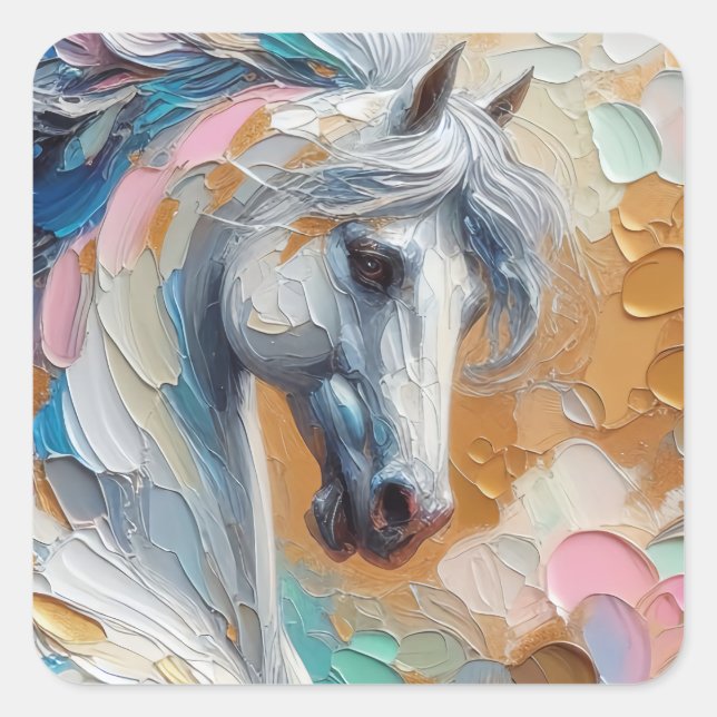 Autocollant d'art impressionniste Athena Horse (Devant)