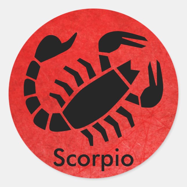 Autocollant d'astrologie Zodiaque Red Scorpio Horo (Devant)