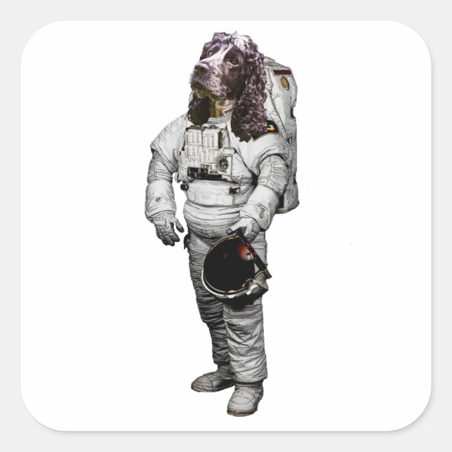 Autocollant d'astronaute Cocker Spaniel (Devant)
