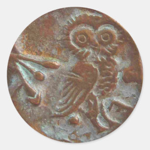Autocollant d'Athens Owl