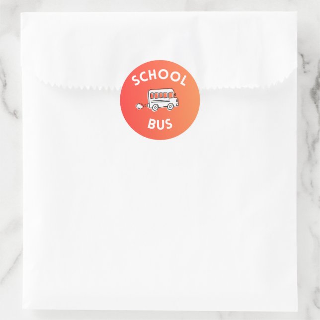 Autocollant d'autobus scolaire pour enfants (Sac)