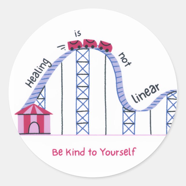 Autocollant d'autocompassion 'La guérison n'est pa (Devant)