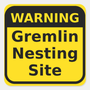 Autocollant d'avertissement de Gremlin
