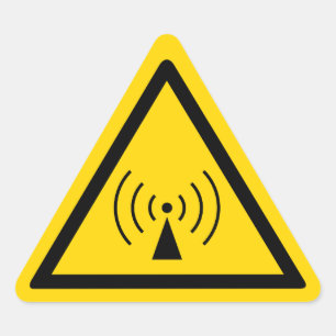 autocollant d'avertissement de rf