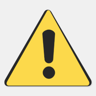 Autocollant d'avertissement de triangle