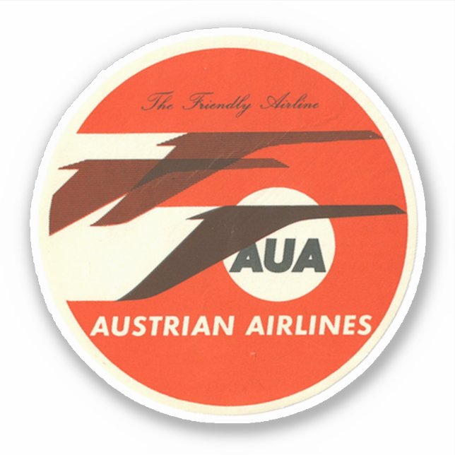 Autocollant d'aviation Austrian Airways (Devant)