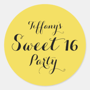 Autocollant de 16 parties Jaune Black Sweet