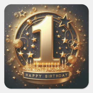 Autocollant de 1e anniversaire