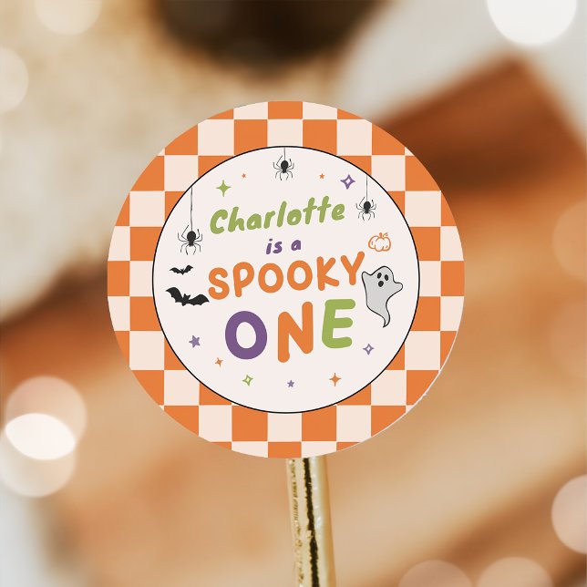 Autocollant de 1er anniversaire Halloween Spooky O (Créateur téléchargé)