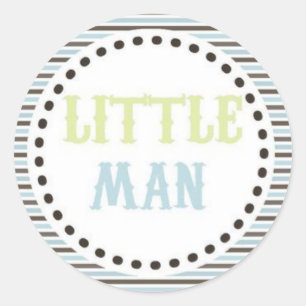 Autocollant de Baby shower Brown et bleu Little Ma