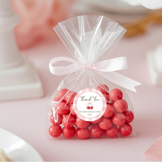 Autocollant de baby shower Cherry Sweet (Créateur téléchargé)