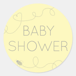 Autocollant de baby shower d'abeille de miel