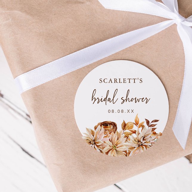 Autocollant de Baby Shower d'automne (Fall Bridal Shower Sticker
)