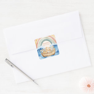 Autocollant de Baby Shower de l'Arche de Noé pour