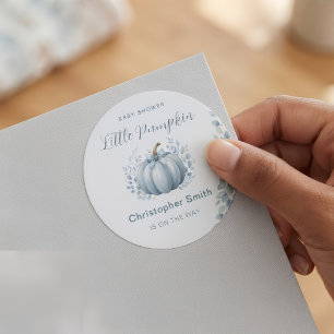 Autocollant de Baby Shower Little Pumpkin pour béb