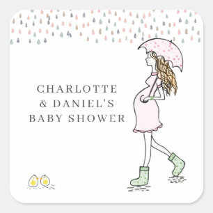 Autocollant de Baby Shower pour future maman fanta