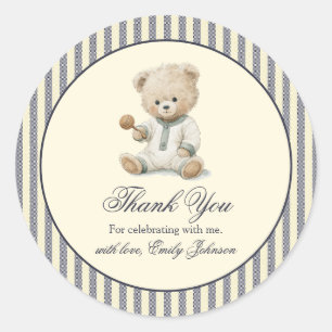 Autocollant de Baby Shower Thème Ours