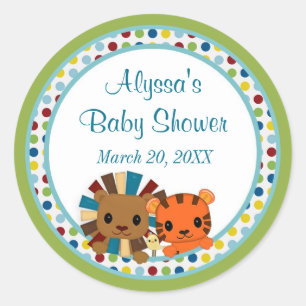 Autocollant de Baby shower ZOO Parade animale APK#