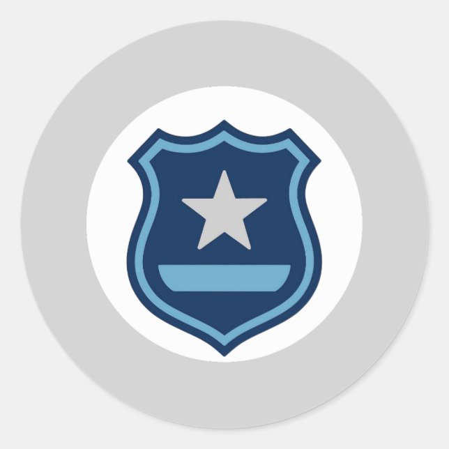 Autocollant de badge de police (Devant)