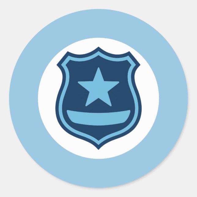 Autocollant de badge de police (Devant)