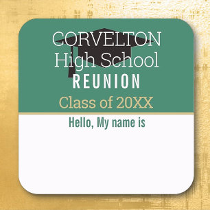 Autocollant de badge de réunion de classe mat pers