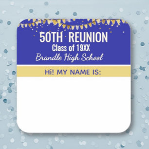 Autocollant de badge de réunion personnalisé 50e a