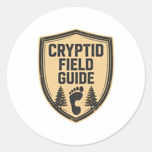 Autocollant de badge Guide de terrain des cryptide (Devant)