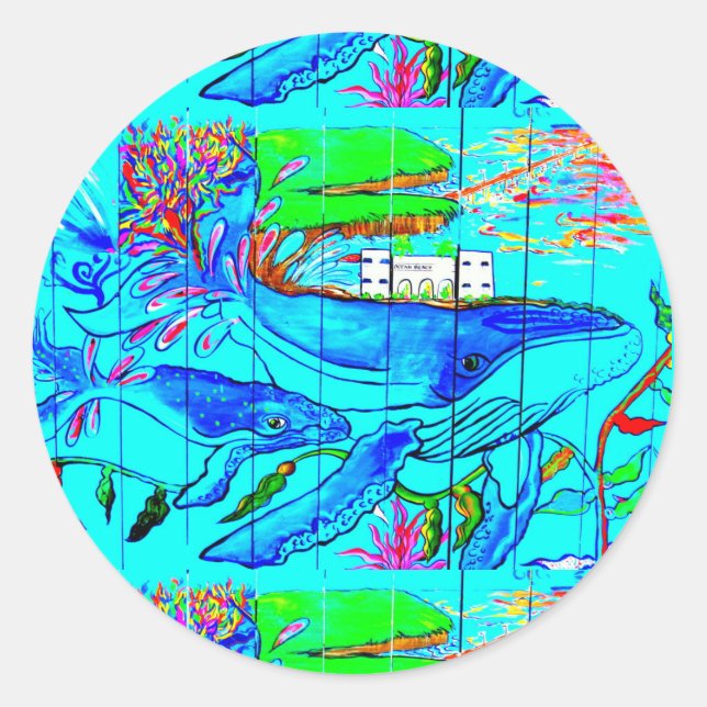 autocollant de baleines à bosse (Devant)