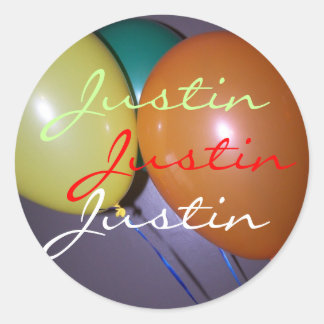 autocollant de ballons de justin