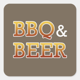 Autocollant de BBQ et de bière