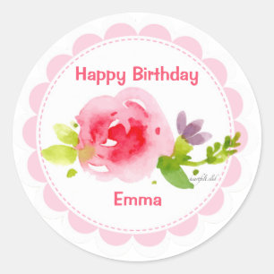 Autocollant de beauté d'aquarelle