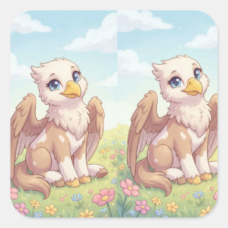 Autocollant de bébé griffon mignon | Fantaisie fan