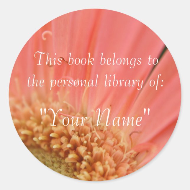 Autocollant de bibliothèque personnelle Soft Pink  (Devant)