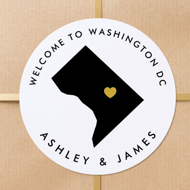 Autocollant de bienvenue pour mariage à Washington (Créateur téléchargé)