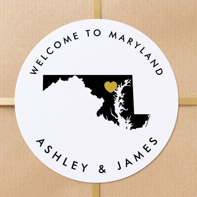 Autocollant de bienvenue pour mariage dans le Mary (Créateur téléchargé)