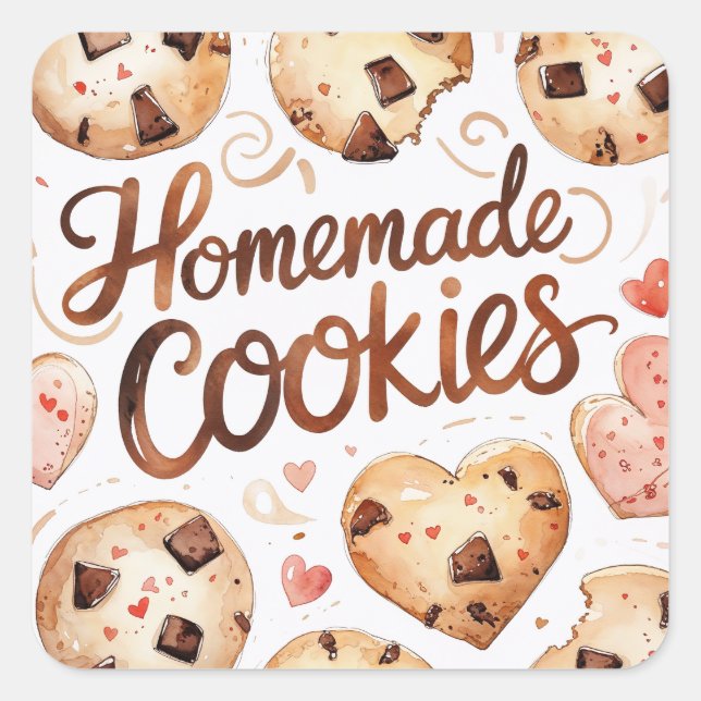 Autocollant de biscuits faits maison, cadeau de bo (Devant)