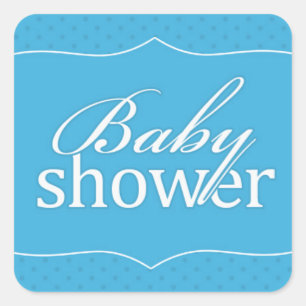 Autocollant de bleu de baby shower