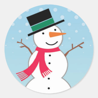 Autocollant de bonhomme de neige