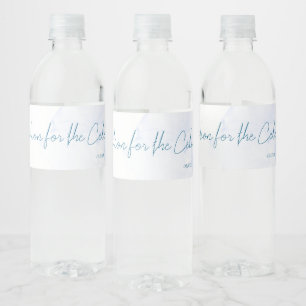 Autocollant de bouteille d'eau de mariage à l'aqua