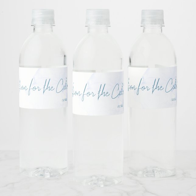 Autocollant de bouteille d'eau de mariage à l'aqua (Bouteilles)